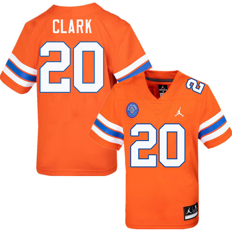 #20 Duke Clark Gators Jersey,Florida Gators College Football Jerseys Stitched-Throwback Orange